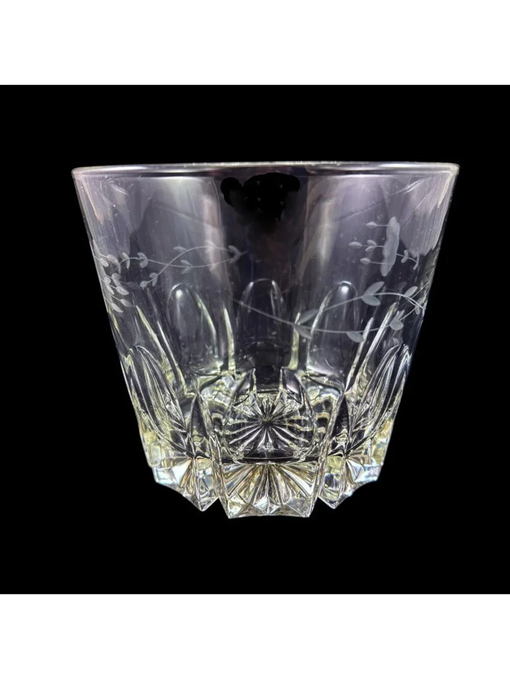 Princess House Ice Bucket Regency Pressed Lead Glass Etched Vintage 1970s